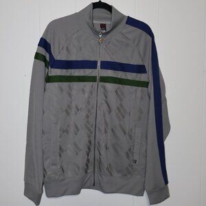 Groggy Full Zip Track Jacket Vintage style – Grey / Blue / Green (Men’s L)